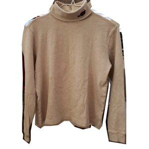 SIZE M - WOMENS TURTLE NECK SWEATER W/EMBROIDERED APPLE BASKET